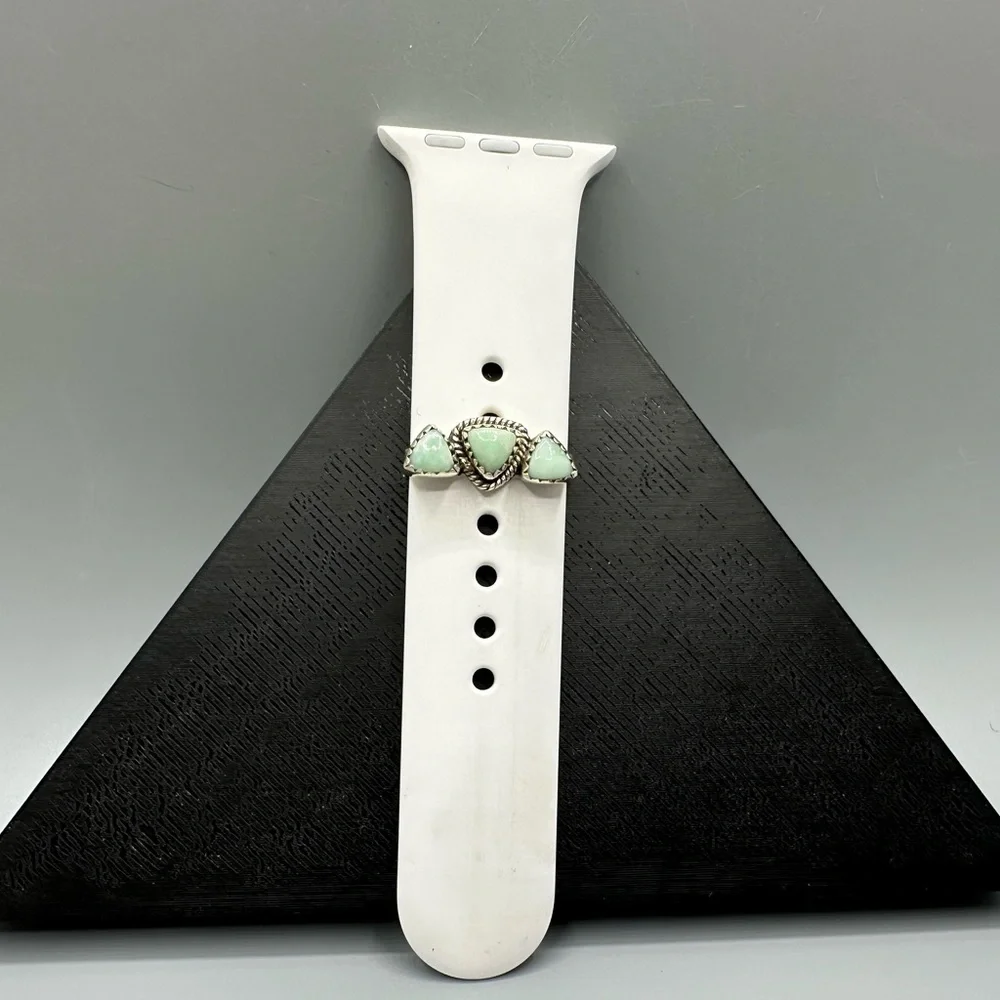 ⌚Paloma Turquoise Sterling Silver 925 Watch Band Charm Handmade iWatch